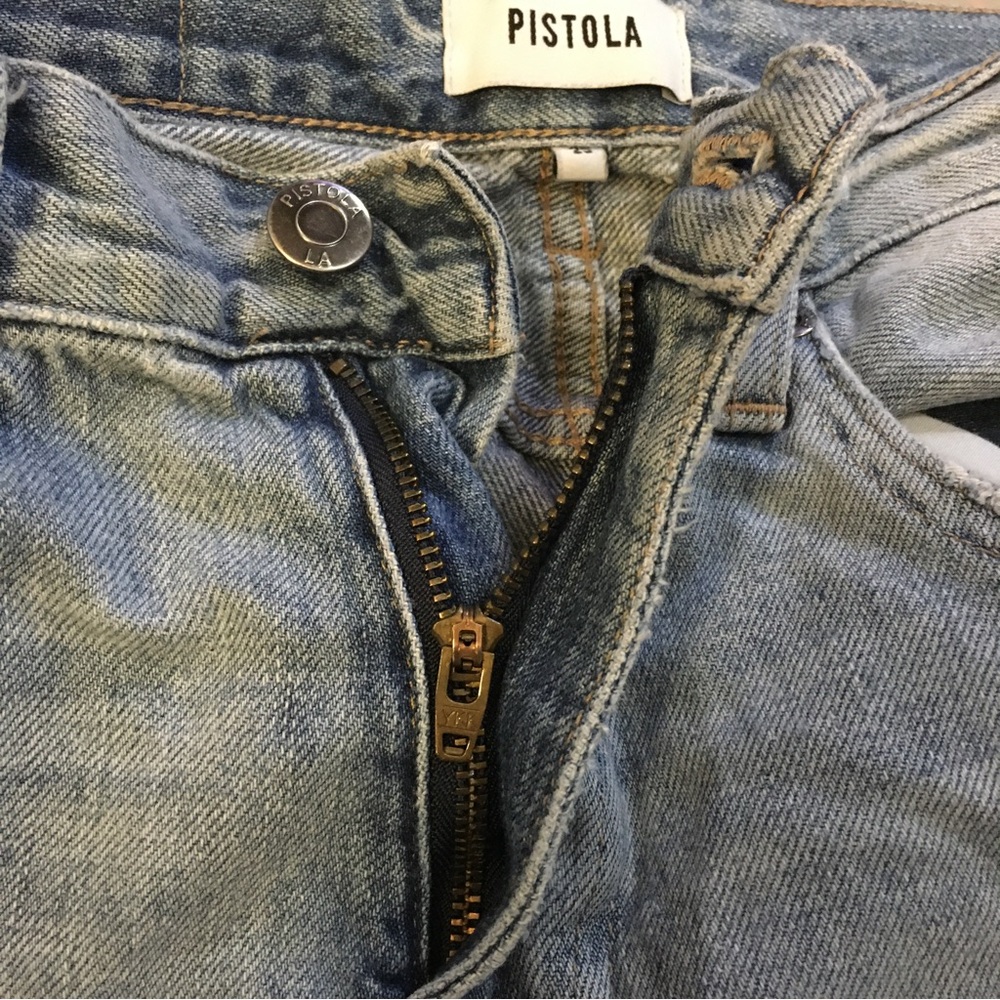 Pistola 25 women’s distressed skinny jeans flawed fabric pulling away on seam - Picture 4 of 11